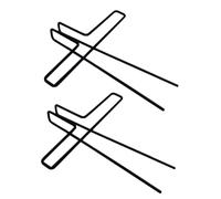 VINTORKY 2pcs Music Note Clips Music Page Holders Black Metal Staff Clips for Books Stationary Book and Paper