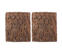 VINTORKY 2pcs Natural Bark Cork Wall Decor for Reptile Enclosure with Weather Resistant Texture, 11.8x9.8 Inch Climbing Background Suitable for Tortoise and Chameleon in Vertical Gardens