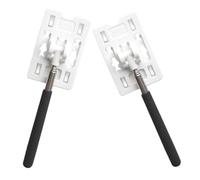 VINTORKY 2pcs Parking Card Holder Sticks, Telescopic Vehicle Parking Access Card Toll Holder Poles in White and Black for Garage and Car Payment Use