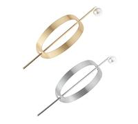 VINTORKY 2Pcs Pearl Hair Forks Alloy Hairpins Stylish Hollow Design Hair Accessories for Parties Weddings Daily Wear Smooth Non Slip for Women