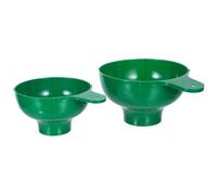 VINTORKY 2pcs Plastic Wide Mouth Funnels for Kitchen Use Large Green Jam and Salad Dressing Funnel Set for Mason Jars Plastic Transferring for Bottles and Canning