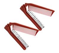 VINTORKY 2pcs Pocket Brush Folding Hair Brush 8.25x1.18x1.18in Portable Design Ergonomic Handle Plastic Travel Size for Men Women Can Be Carried in Purse
