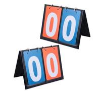 VINTORKY 2pcs Portable 2-digit Flip Scoreboard Dual-sided Design, Pvc Material Basketball Score Flipper for Indoor and Outdoor Sports, Suitable for Schools and Community Events