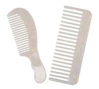 VINTORKY 2pcs Portable Anti-static Acetate Hair Comb Styling Tool Compact Design Rectangle Short Handle Comb Resistant to Deformation Beige for Women On-the-go Hair Care
