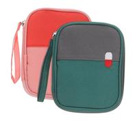 VINTORKY 2Pcs Portable Mini Medicine Storage Bag Small Household Medical Organizer for Travel Hiking Camping with Capacity and Material Compact and Stylish Pouch for Emergency Supplies