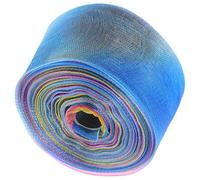 VINTORKY 2pcs Rainbow Gradient Sheer Organza Ribbons 25mm Wide Lightweight Polyester Ribbon for Wedding Present Packaging and Other Occasions with Vibrant and Unique Design