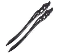 VINTORKY 2Pcs Retro Wood Hair Sticks Vintage Chinese Style Hairpin Elegant Hanfu Hair Accessory Simple Design for Unique for Special Occasions