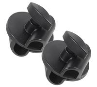 VINTORKY 2pcs Rotatable Microphone Clips Boom Arm Stand Clamps 15mm Thread Compatible Microphone Holder for Live Broadcast and Studio Recording