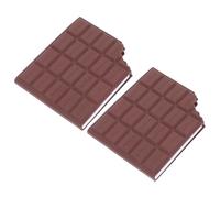 VINTORKY 2Pcs Scented Chocolate Shaped Self-Stick Notes for Office and Students, Creative Brown Pocket Memo Pads, Fun Sticky Notebooks for School and Desk Use