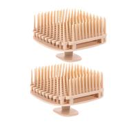VINTORKY 2pcs Shampoo Brush Scalp Massager Exfoliating Hair Wash Massage Comb Self Cleaning Scalp Scrubber for Shower