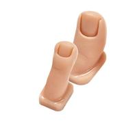 VINTORKY 2pcs Silicone Fake Toe Nails Practice for Acrylic Pedicure Nail Art Training Realistic Flexible Pure Silicone Toes for Manicure Skill Enhancement