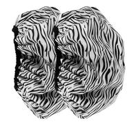 VINTORKY 2pcs Tin Foil Hats Hair Oil Caps Double-layer Waterproof Nonelectric Self-heating Stylish Caps for Long Hair Bathing