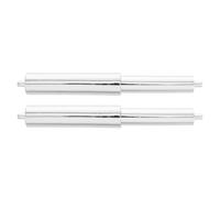 VINTORKY 2pcs Toilet Paper Roll Holder Rod, Plastic Telescopic Spring Design for Restaurant and Hotel Application, Silver Tissue Holder Replacement Bar (11-16.5cm