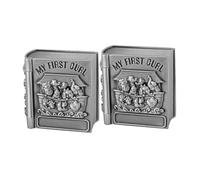VINTORKY 2pcs Tooth Keepsake Box Decorative Embossed Design Vintage Book-Shaped Tooth Holder Elegant Keepsake Storage for Memories