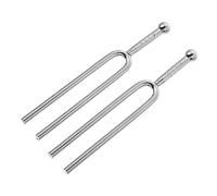 VINTORKY 2pcs Tuning Forks a Standard Music Instrument Silver Practical Tone Tuners for Guitar Accessories for Acoustic Plucker Tuning