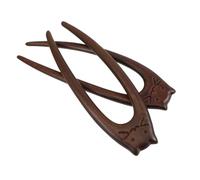 VINTORKY 2pcs Vintage Wooden Hair Sticks U-shaped Cat Face Hairpins Elegant Chinese Hair Accessories for Buns Weddings and Parties