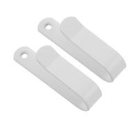 VINTORKY 2pcs White Snowboard Wall Mount Rack Horizontal Clips, Ski and Skateboard Storage Hanger for Indoor Garage and Room Organization