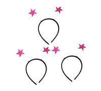 VINTORKY 3 Pack Glitter Star Hair Bands Shell Headdress Photo Prop Hair Accessories for Parent-Child Birthday Party Rosy Pink