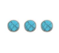 VINTORKY 3 Pcs Sky Blue Cornet Button Buckle Set, Copper Trumpet Button Accessories for Palm Number Musical Instrument, Compatible Piston Keys Replacement Parts