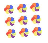 VINTORKY 30pcs Classroom Carpet Markers Nylon Spots Round Educational Puzzle Stickers for Kindergarten Teaching and Activity Floor Decoration Color