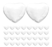 VINTORKY 30Pcs Glass Nail Art Display Cards Heart Shape for Nail Technician and Salon Use