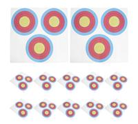 VINTORKY 30pcs Portable Archery Paper Targets, Vertical Triple Spot Target Faces, Coated Paper Shooting Accessories for Backyard Practice, Outdoor Training