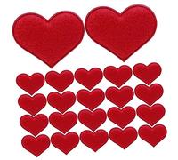 VINTORKY 30pcs Red Felt Heart DIY Hairpin Accessories for Children 6.5cm Double-Sided Wool Felt Hearts Crafts Decorations for Sewing and Valentine's Day