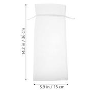 VINTORKY 30pcs White Cloth Drawstring Wine Bags for Red Wine and Candy, Easy to Open and Carry Wrapping Bags Suitable for Shower and Bridal Shower