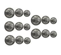 VINTORKY 30pcs Zinc Alloy Round Sewing Buttons with Shank, British Style Replacement Buttons for Coats and Jackets, Creative Retro Design for DIY Clothes and Craft Projects