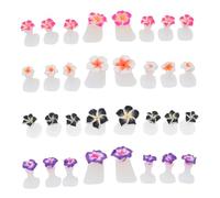 VINTORKY 32 pcs Silicone Toe Separators Pedicure Nail Supplies for Women Comfortable Flexible Gel Dividers for Toe Alignment and Nail Polish Drying Multi Color White Black Pink Purple