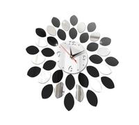 VINTORKY 3D Wall Clock Decorative Clock Sticker for Living Room and Bedroom, Lightweight Plastic Material with Silver Finish, Simple Fashion Style to Enhance Elegant Atmosphere