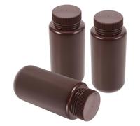 VINTORKY 3pcs 500ml Plastic Reagent Bottles with Cap, Dark Colored Empty Medicine Sample Containers, Leak-resistant Storage Bottles for Travel and Laboratory Use