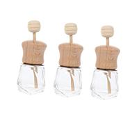 VINTORKY 3Pcs Car Air Vent Glass Essential Oil Bottles Premium Aroma Diffuser for Car Elegant Decoration Easy Installation for Storing Perfume Essential Oils