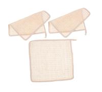 VINTORKY 3pcs Cotton Linen Bath Wipes Face Cloths for Washing Face Body Wash Cloths Towels Body