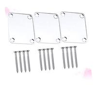 VINTORKY 3pcs Electric Guitar Neck Reinforcing Plate Bass Guitar Neck Shim Made Screw Plate for Fretboard