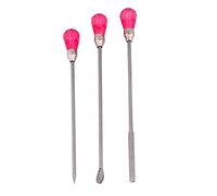 VINTORKY 3pcs Epoxy Uv Glue Jewelry Tools Set for Diy Resin Craft Includes Digging Powder Spoon Stirring Stick Pricking Bubble Needle for Handmade Jewelry Making