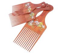 VINTORKY 3pcs Hair Chinese Pattern Scalp Massage Comb Professional Portable Oil Fork Comb