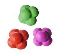 VINTORKY 3pcs Hexagonal Reaction Balls for Agile Training Fitness Balls to Enhance Hand Eye Coordination and Reflexes for Gym Sports and Home Workouts Random Bounce Design for Random Color