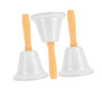 VINTORKY 3Pcs Metal Hand Ringing Bells with Wooden Handle Jingle Bells for Seniors Bedside Classroom Dinner Reminder Pet Training Portable for Elderly Care and Events