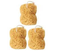 VINTORKY 3Pcs Natural Sea Sponges: Shower Bath Dense Foam - Soft Exfoliating Body Scrubber Set - Honeycomb Bath Sponges for Women and Men Sensitive Dry Skin