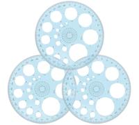 VINTORKY 3pcs Plastic Protractor Ruler Set with Smooth Surface and Burr-Free Design, 360 Degree Swing Arm Measuring Protractors for School Maths and Geometry