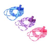 VINTORKY 3Pcs Portable Adjustable Skipping Ropes Interactive Jump Ropes for Lightweight and Durable for Fitness Activities Blue Purple Pink