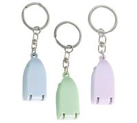 VINTORKY 3pcs Professional Nail Clippers for Women Men Portable Fingernail Toenail Cutters Cuticle Pusher Keychain Nail Scissors Manicure Tools