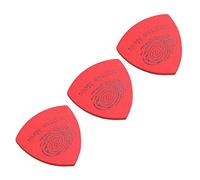 VINTORKY 3pcs Red Leather Picks for Ukulele Musical Instruments Supplies Practical Finger Picks for Playing Ukulele