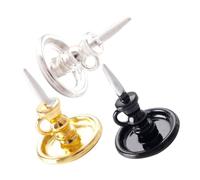 VINTORKY 3pcs Scale Miniature European Candle Holder for Dollhouse Furniture Decoration Realistic Candlestick Accessories for Kitchen Dining Scene Models