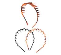 VINTORKY 3pcs Slip Hairband Shark Tooth Headband Elastic Resin Hairband for Women Sports and Daily Use