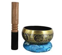 VINTORKY 3Pcs Tibetan Singing Bowl Set with Wooden Mallet Cushion Manual Tapping Yoga Meditation Bowls for Healing Relaxation Spiritual for Travelers and Practitioners