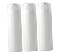 VINTORKY 3pcs Travel Emulsion Dispenser Bottles Lightweight Portable Makeup Container with Vacuum Pump Buckle Leak-resistant Sealing for Creams Lotions Skincare