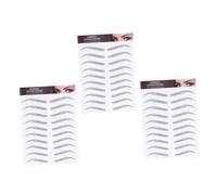 VINTORKY 3pcs Waterproof 6d Imitation Eyebrow Transfer Stickers Black Natural Hair-like Artificial Eyebrows for Women Facial Makeup