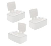 VINTORKY 3pcs Wet Wipes Holder Wipes Case with Lid, Refillable Wet Tissue Box Made of Healthy Pp Material, No Strange Smell, Suitable for Traveling and Can be Put in Stroller